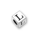 Sterling Silver Alphabet Beads L 5.5mm Letter Beads