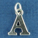 Large Alphabet Letter Initial A Sterling Silver Charm Pendant