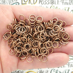 Copper 18 Guage Jump Rings Bulk 1.2mm by 8mm pack of 200