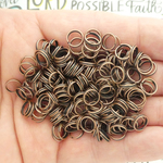 Split Rings 8mm 22 Gauge Bulk pack of 200 Copper Plated