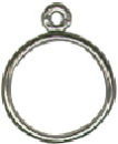 Charm Dangle Ring Sterling Silver Size 4