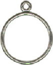 Charm Dangle Ring Sterling Silver Size 8