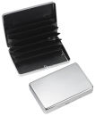 Business Card Case in Silver Tone