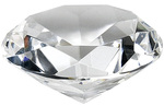 Clear Crystal Diamond Paperweight 4 Inch Engravable