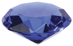 Blue Sapphire Crystal Diamond Paperweight Engravable