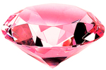 Pink Crystal Diamond Paperweight Engravable