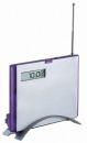 FM Auto Scan Radio with Clock Purple