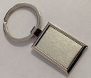 Key Chain Rectangle Silver Tone