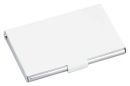 Contemporary Design Business Card Case in White and Chrome