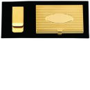 Card Case and Money Clip Gift Set in Gold