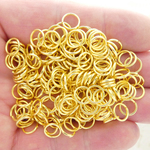 Gold Open Jump Rings 8mm 18 Gauge Bulk Plated pack of 200