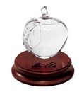 Crystal Apple Paperweight with Rosewood Bass 25 piece minimum order