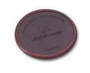 Wood and Leather Single Coaster Gift Boxed in Rosewood Finished Laser Engraved 25 piece minimum order