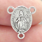 Rosary Centerpieces Bulk in Antique Silver Pewter Small
