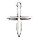 Silver Cross Charm in Pewter Small