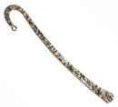 Flower and Butterfly Accented in Antique Silver Pewter Bookmark