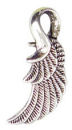 Reversible Angel Wing Charm in Antique Silver Pewter