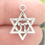 Star of David Charms Wholesale in Silver Pewter