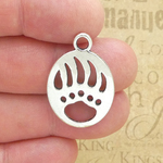 Unleash Your Wild Side: The Antique Silver Pewter Bear Paw Charm


