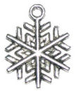 Snowflake Charm in Antique Silver Pewter