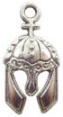 Spartan Charm in Antique Silver Pewter Spartan Mascot