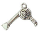 Beauty Charm in Antique Silver Pewter Hair Dryer Charm