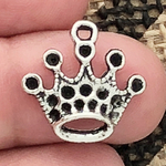 Crown Charm in Antique Silver Pewter Princess Charm