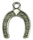 Good Luck Charm Antique Silver Pewter Horseshoe Charm