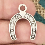 Horseshoe Charms Wholesale in Silver Pewter