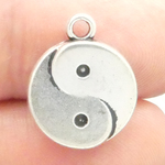 Yin Yang Charm Antique Silver Pewter Symbol Charms