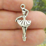 Ballerina Charms Wholesale Silver Pewter