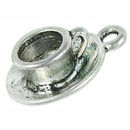 Teacup Charm Antique Silver Pewter