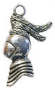 Knight Charm Pendant in Antique Silver Pewter