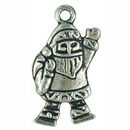 Santa Christmas Charm Pendant in Antique Silver Pewter