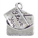 Love Letter Charm in Antique Silver Pewter