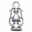 Lantern Charm in Antique Silver Pewter