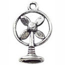 Oscillating Fan Charm in Antique Silver Pewter