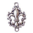 Fleur De Lis Charm in Antique Silver Pewter for Bracelets