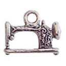 Sewing Machine Charm in Antique Silver Pewter
