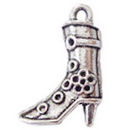 Ladies Cowboy Boot Charm in Antique Silver Pewter