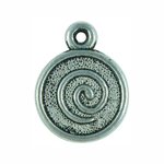 Spiral Charm Antique Silver Pewter Symbol Charms
