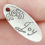 Affirmation Joy Charm Bulk in Antique Silver Pewter