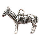 Zebra Charm in Antique Silver Pewter