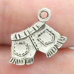 Hot Pants Ladies Charm in Antique Silver Pewter
