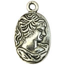 Silhouette Ladies Charm in Antique Silver Pewter