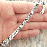 Silver Flower Bookmark in Pewter