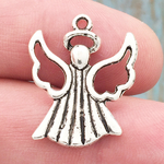 Angel Charms for Jewelry Making Silver Pewter