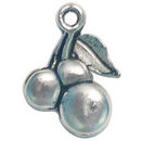 Cherry Charm in Antique Silver Pewter
