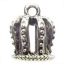 Crown Charm in Antique Silver Pewter 3D Charm