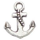 Anchor Charm in Antique Silver Pewter Small Nautical Charm